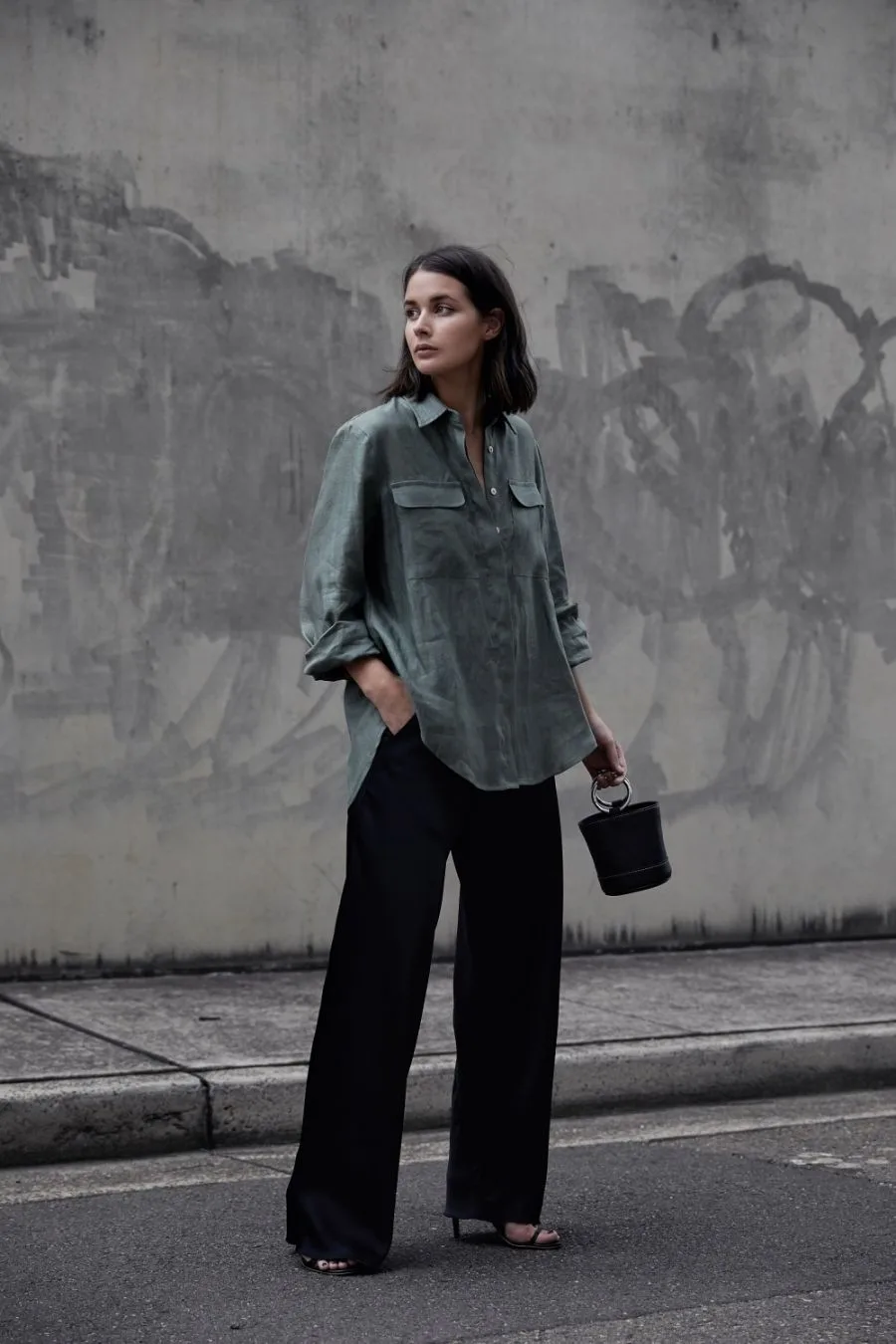 trang phục vải linen mùa Hè áo sơmi 3