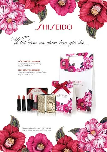 Shiseido sẽ đồng hành cùng bạn mang đến những quà tặng ý nghĩa nhân ngày 20/11 năm nay