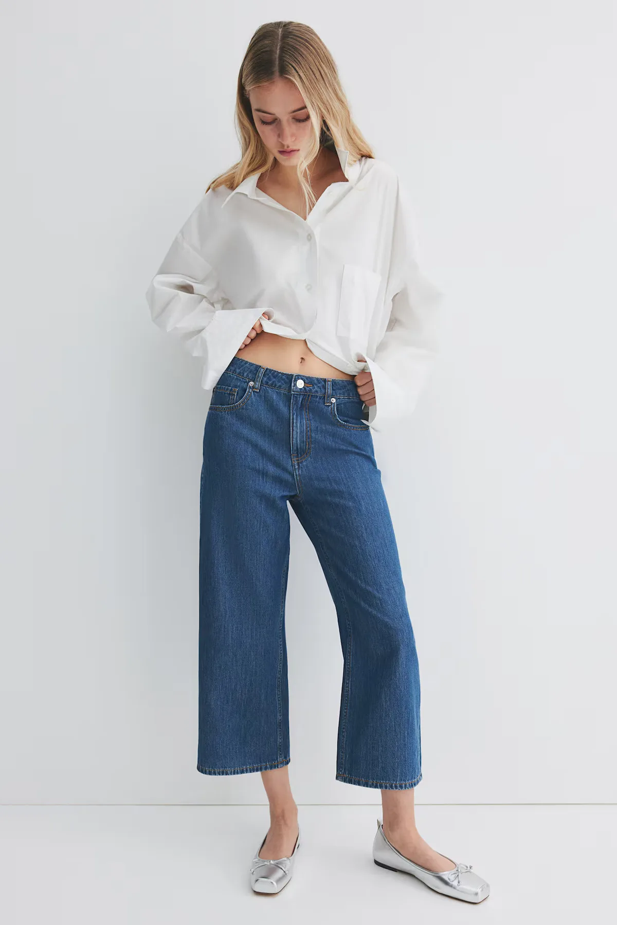 Quần jeans H&M phối sơ mi
