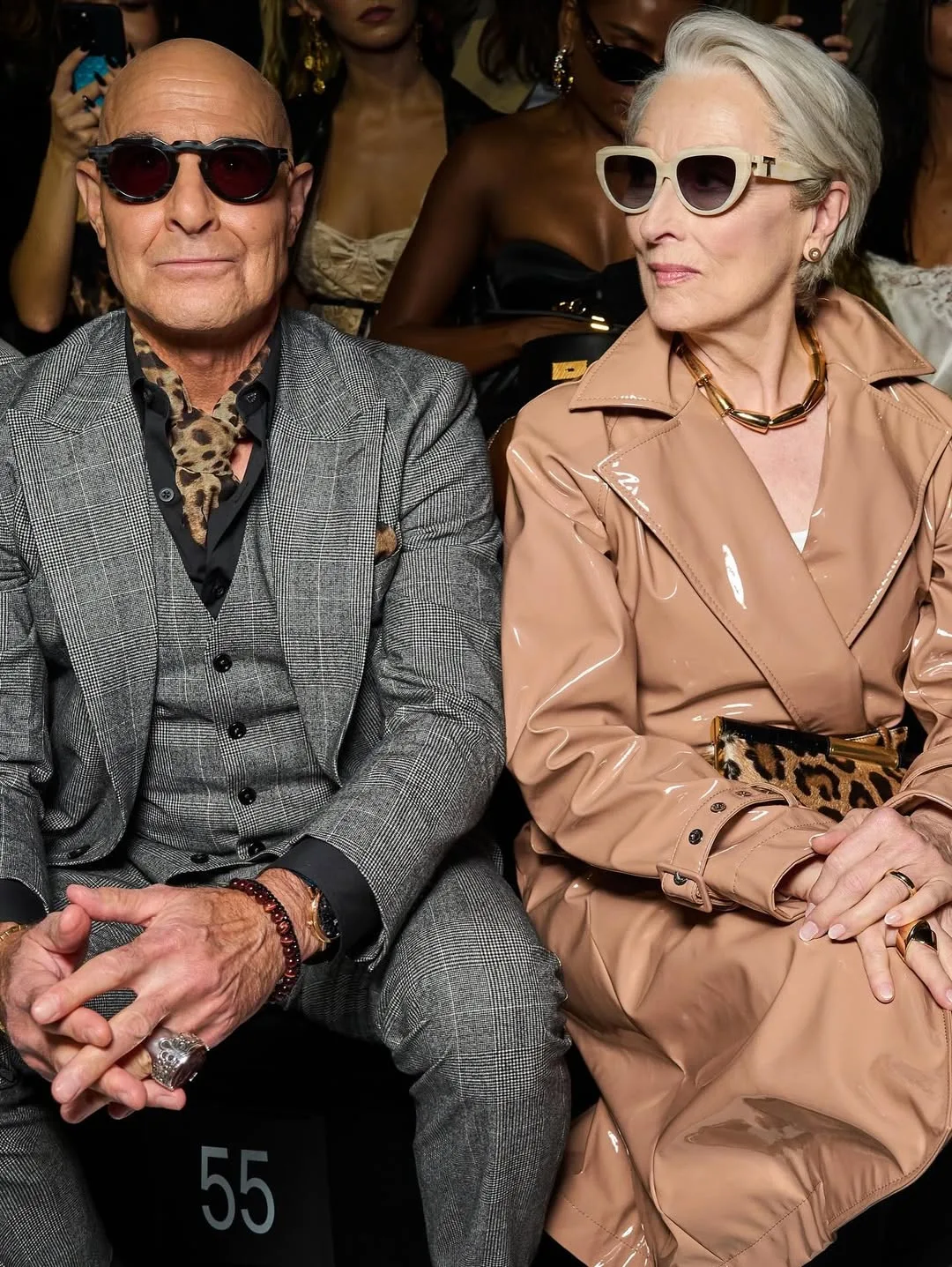 Meryl Streep diện trench coat da Dolce & Gabbana Xuân-Hè 2026