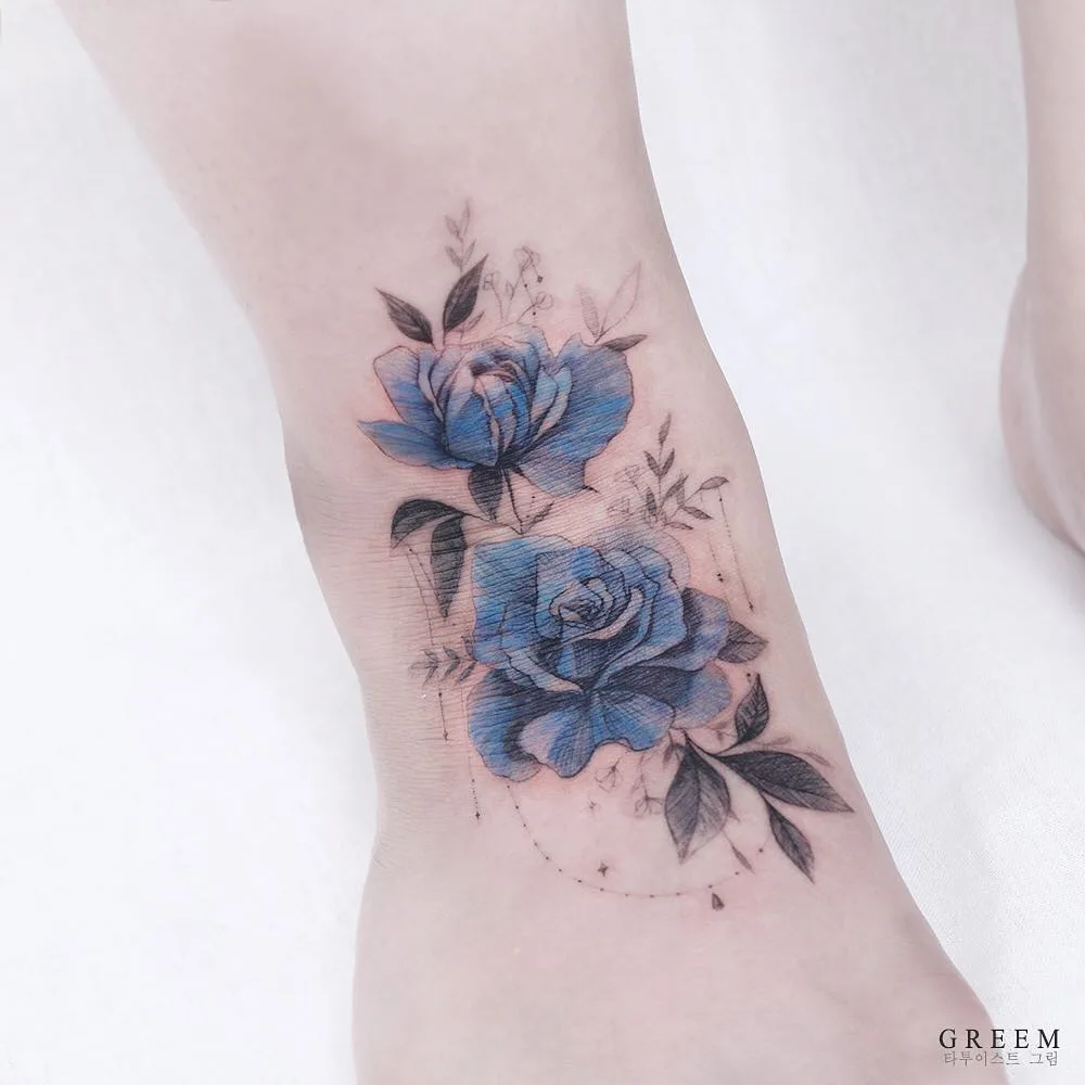 hình xăm cổ chân 38 hình xăm cổ chân 38