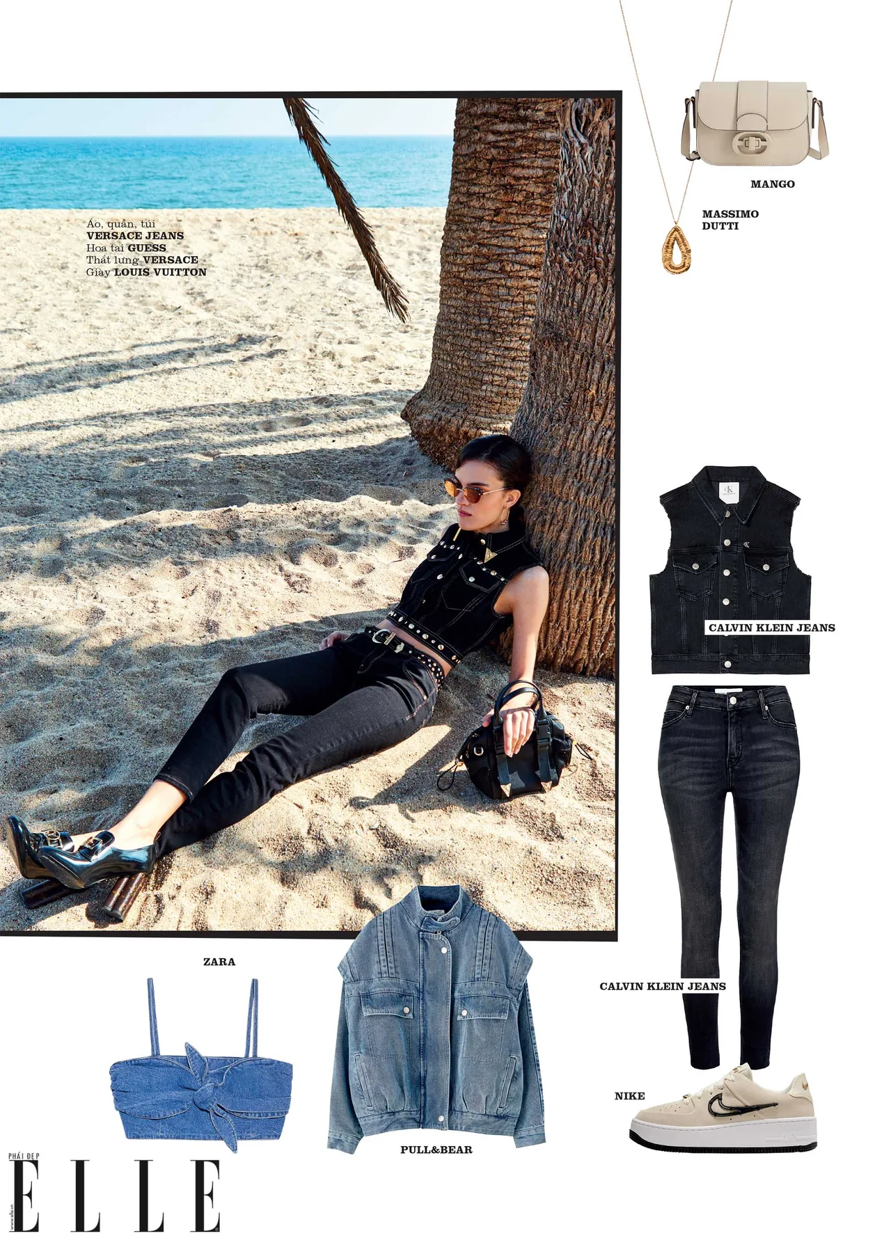 chất liệu denim phối hợp ngẫu hứng phối đồ đẹp với denim áo khoác lửng và quần skinny