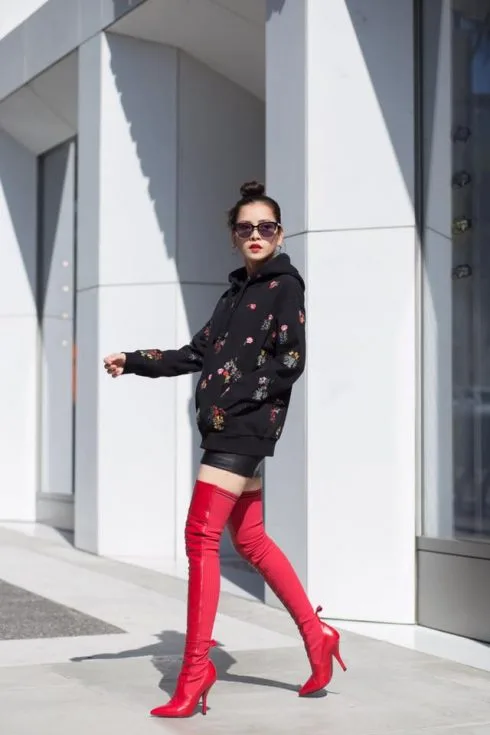 Gợi ý street style cùng giày boots cho mùa Thu-Đông 2017 từ các fashionista Việt Gợi ý street style cùng giày boots cho mùa Thu-Đông 2017 từ các fashionista Việt