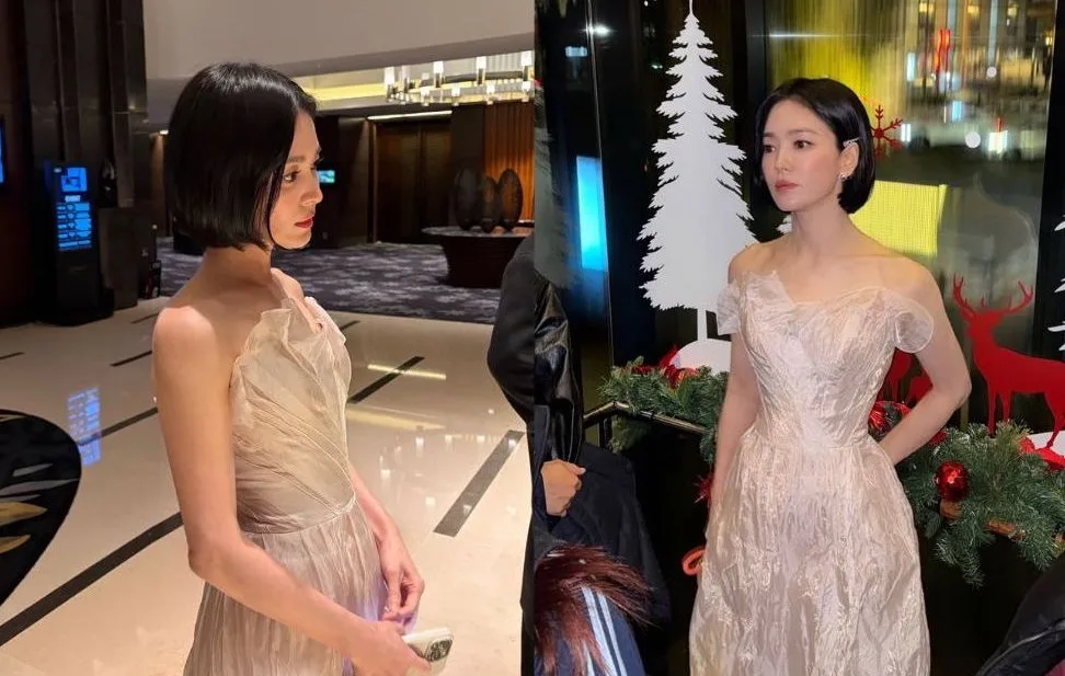 Song Hye Kyo trong thiết kế dạ hội màu sáng tại Rồng Xanh 2025 (Blue Dragon Film Awards)