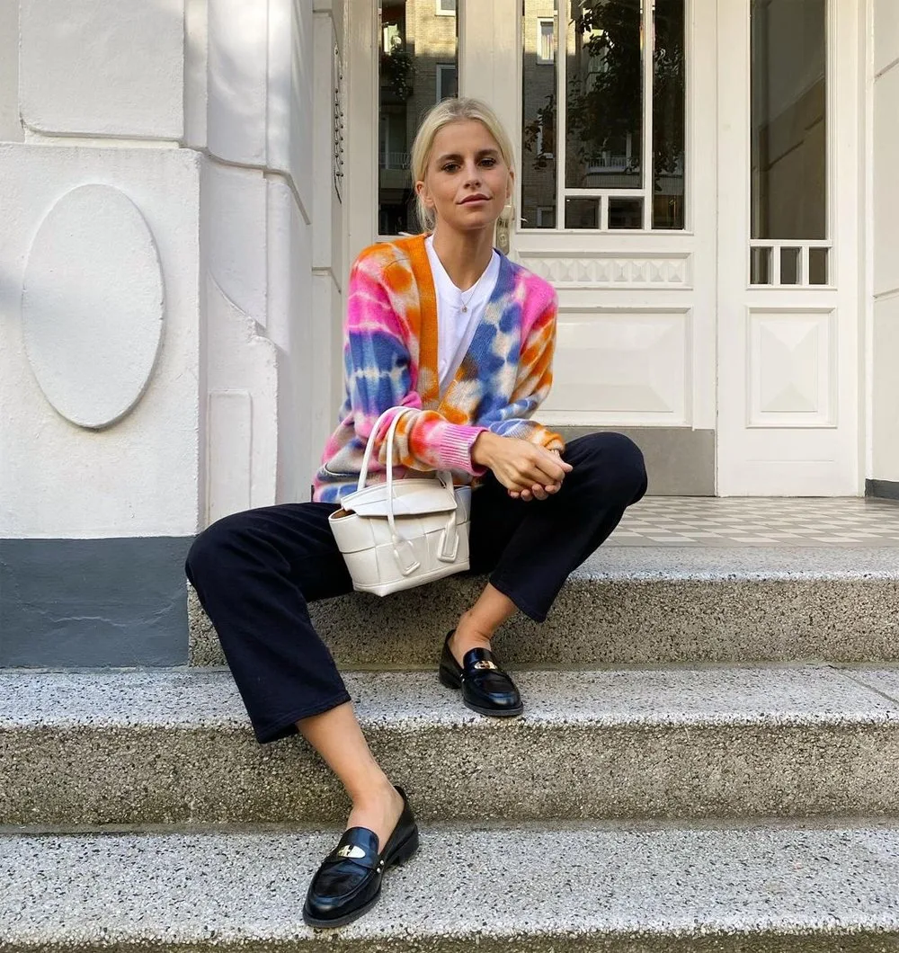 áo len tie dye