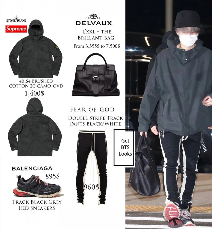 Suga BTS diện mẫu túi Brilliant nhà Delvaux