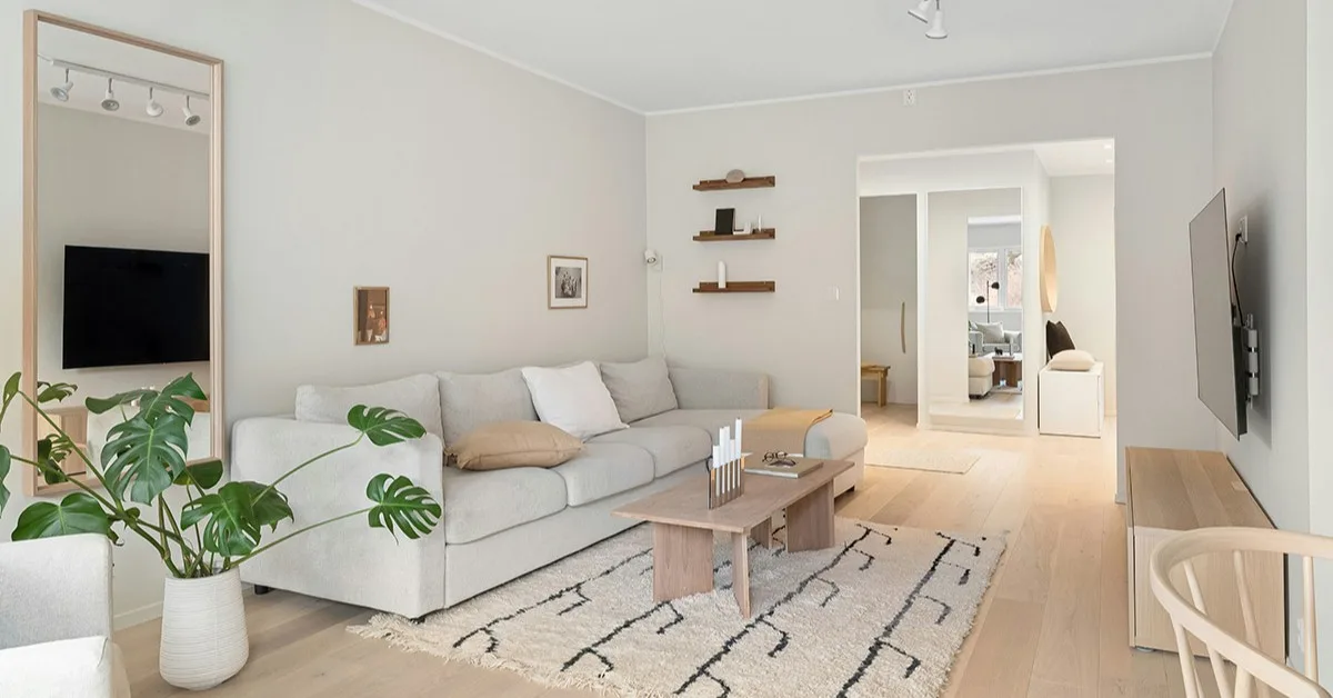đặt sofa đối diện tv trong phòng khách