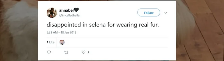 Selena Gomez đối mặt với phản ứng gay gắt vì diện áo khoác lông thú Selena Gomez đối mặt với phản ứng gay gắt vì diện áo khoác lông thú