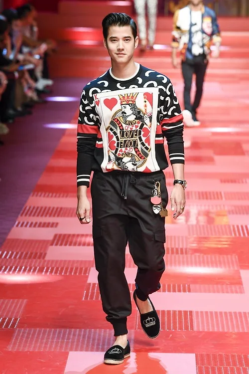 Mario Maurer at Dolce & Gabbana Menswear Spring 2018