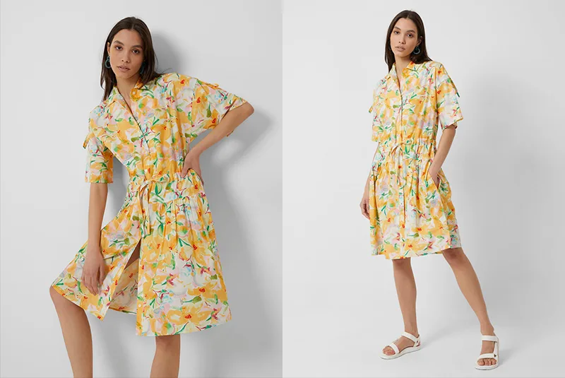 Đầm The Adelphi Poplin Midi Shirt French Connection