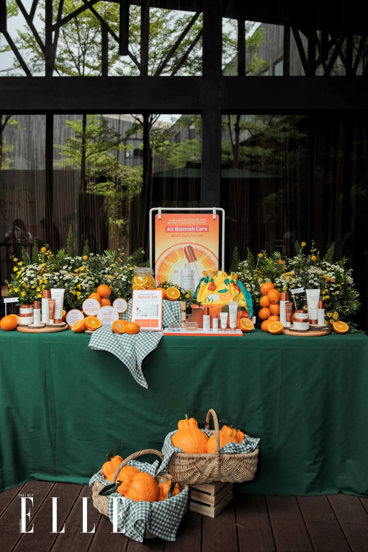 Sản phẩm được trưng bày tại tại sự kiện workshop rạng rỡ mùa quýt chín của innisfree