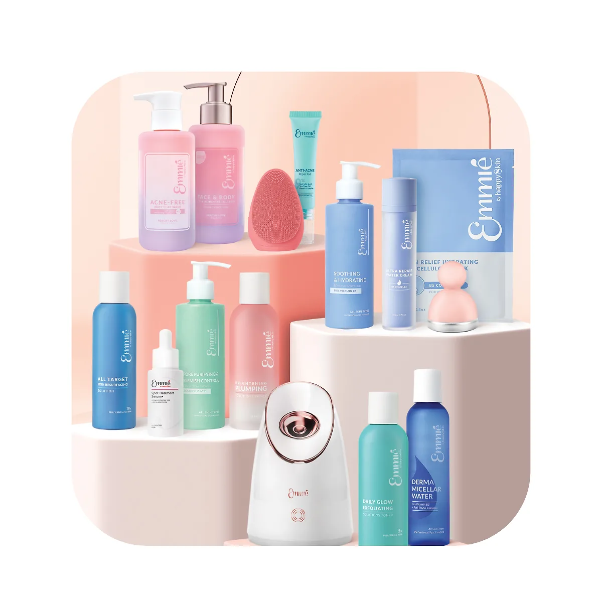 Mặt nạ và các loại mỹ phẩm của Emmié by Happy Skin trong ngành công nghiệp làm đẹp Việt Nam