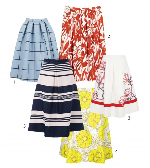 1.Topshop 2.Mango 3.Karen Millen 4.Topshop 5.Oasis