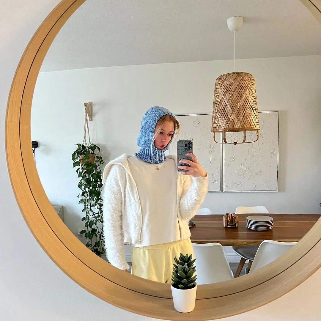 Mũ balaclava màu xanh pastel
