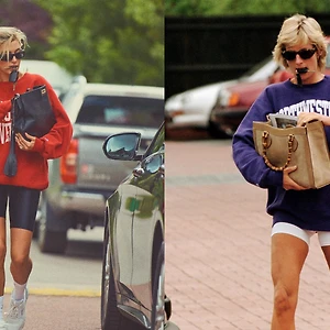 Sweater và quần biker, Hailey Bieber đã tái hiện trang phục của Công nương Diana như thế nào?