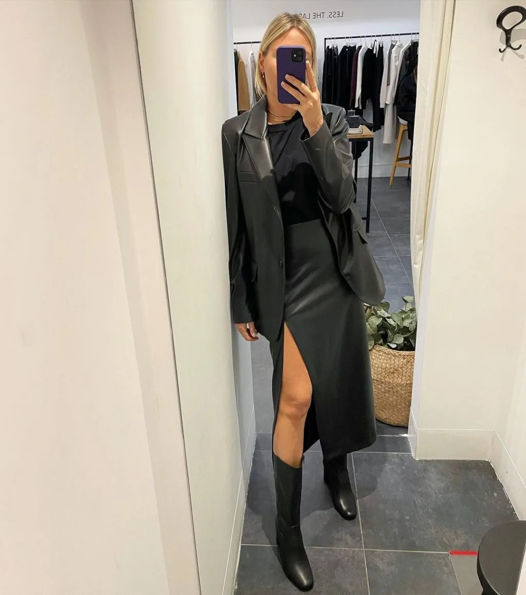 váy xẻ tà dáng dài