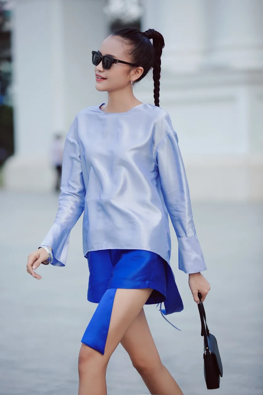 Ngọc Châu Vietnam’s Next Top Model lựa chọn phong cách đối lập xuống phố trước thềm Vietnam International Fashion Week Thu Đông 2016 - ELLE VN